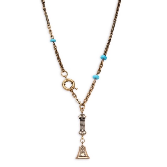 DANNIJO Antique Gold Vintage Eliza Lariat Necklace - Picture 1 of 4